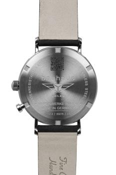 Preview: Bauhaus Herrenuhr Solar mit Energieanzeige und Lederarmband